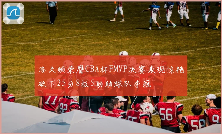 洛夫顿荣膺CBA杯FMVP决赛表现惊艳砍下25分8板5助助球队夺冠